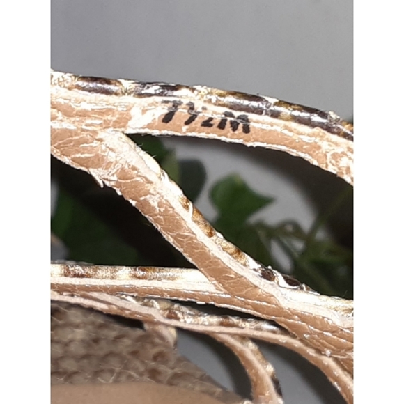 Stuart Weitzman Snake Print Strappy Slingback Wedg - Picture 14 of 16